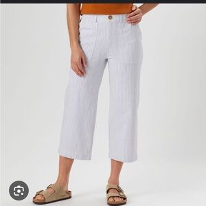 Duluth Trading Company Hemp/Cotton wide leg crop pant size 10
